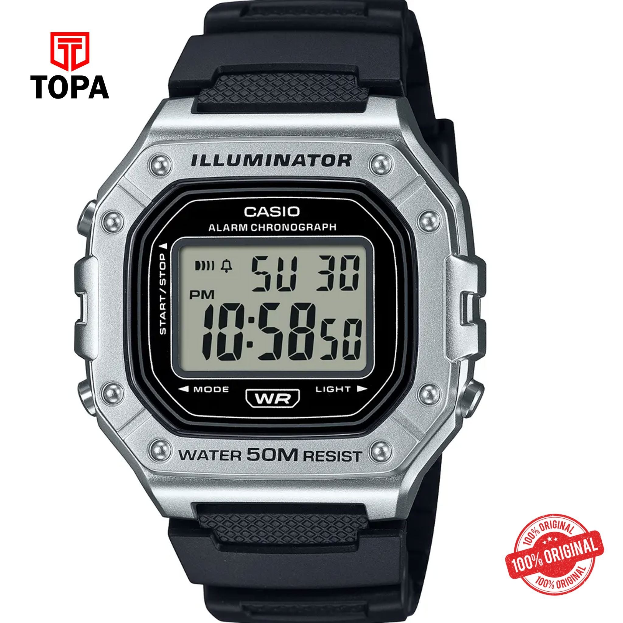 Casio W-218HM-7A Quartz Digital Men's Watch