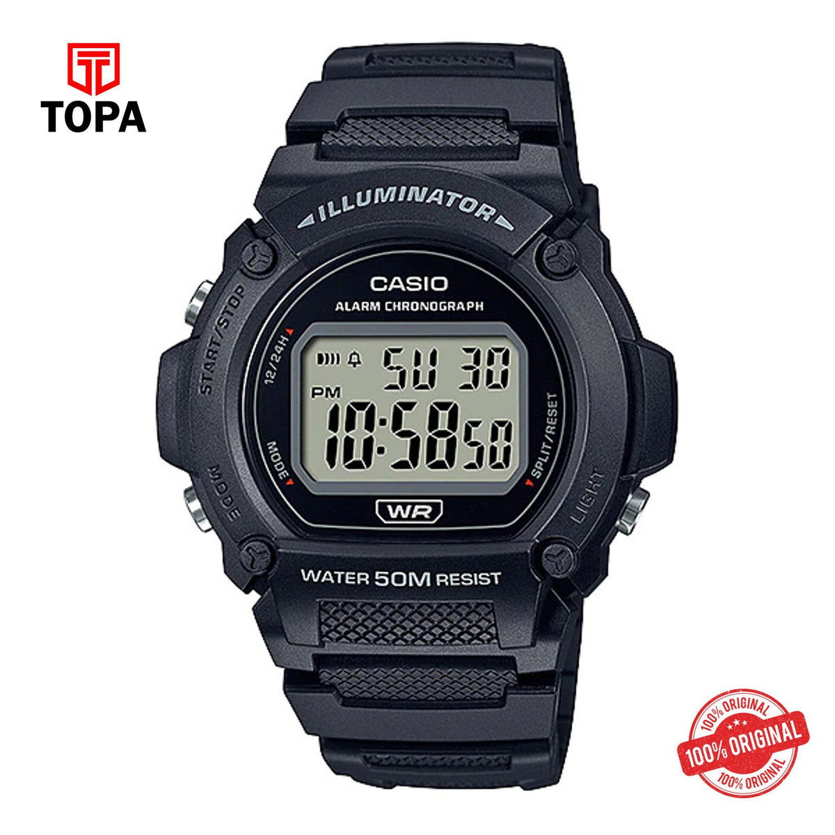 Casio W-219H-1AV Quartz Digital Men's Watch