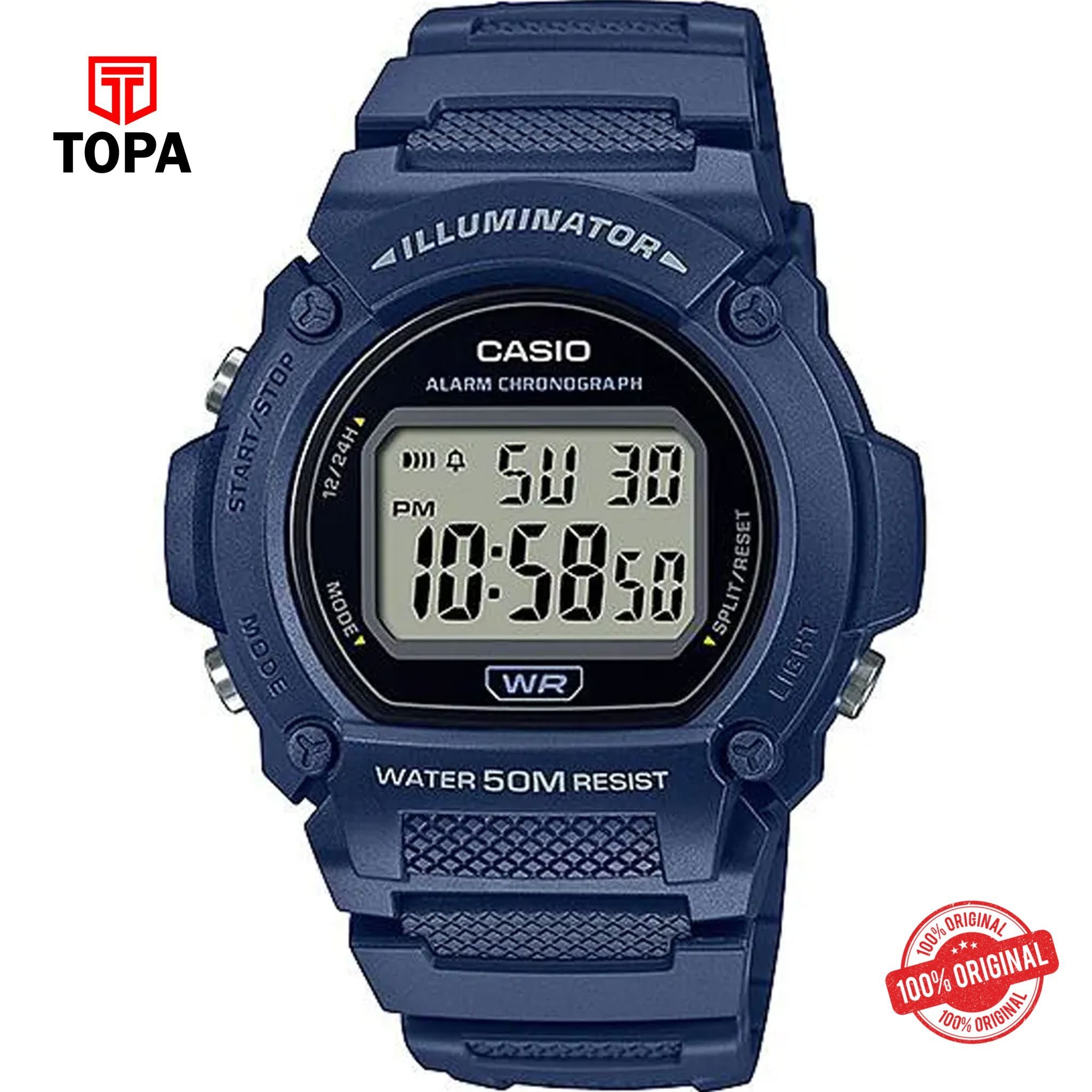 Casio W-219H-2AVCF Quartz Digital Men's Watch