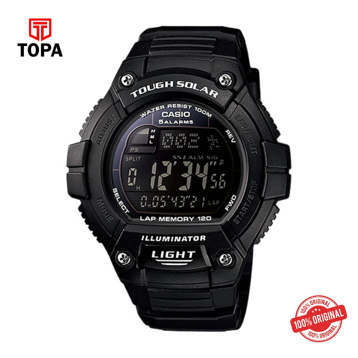 Casio W-S220-1BVDF Quartz Digital Men's Watch