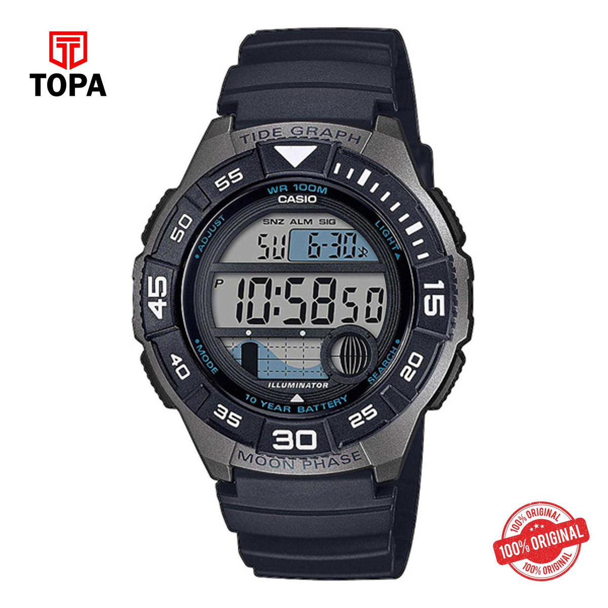 Casio WS-1100H-1AV Quartz Digital Men's Watch