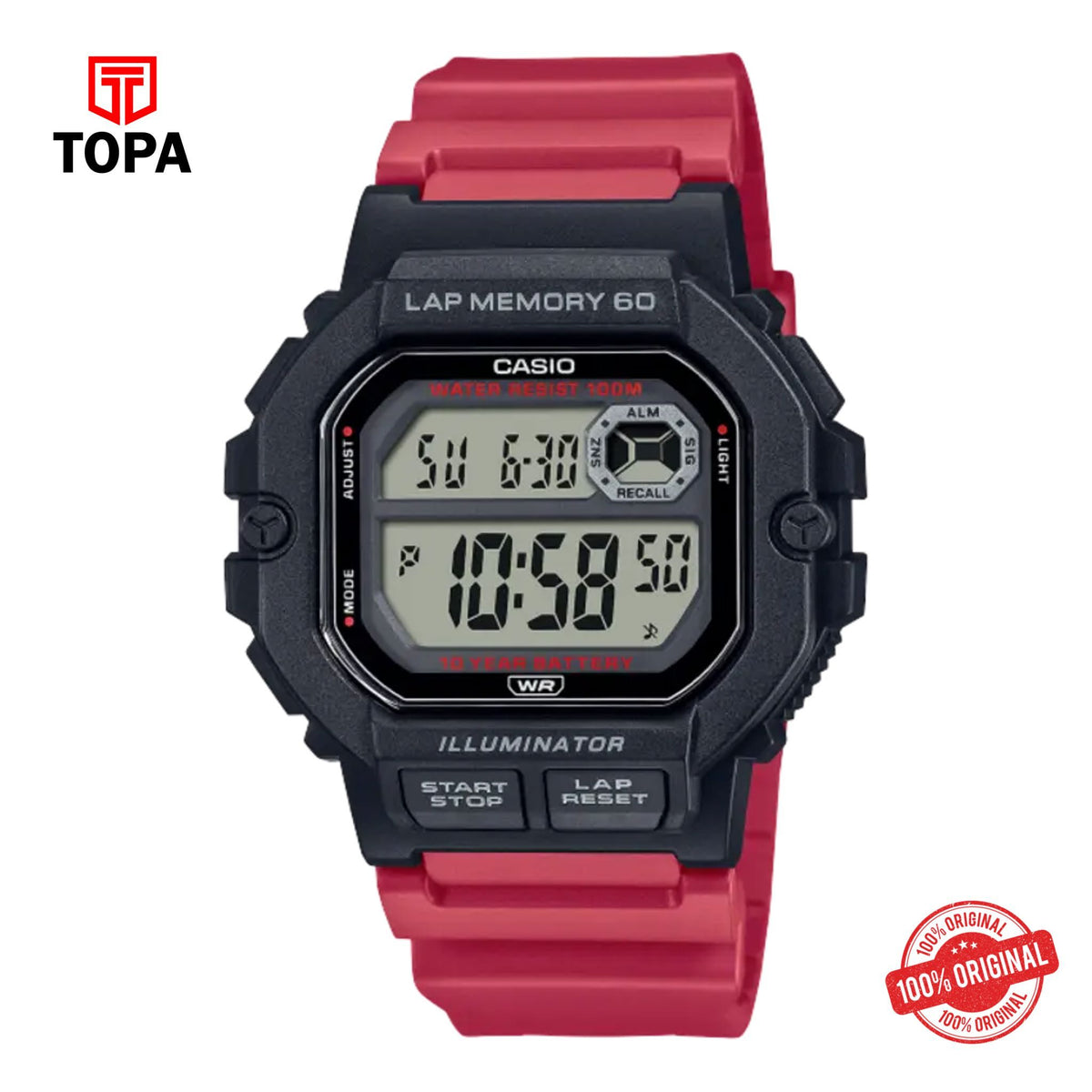 Casio WS-1400H-4A Quartz Digital Men's Watch