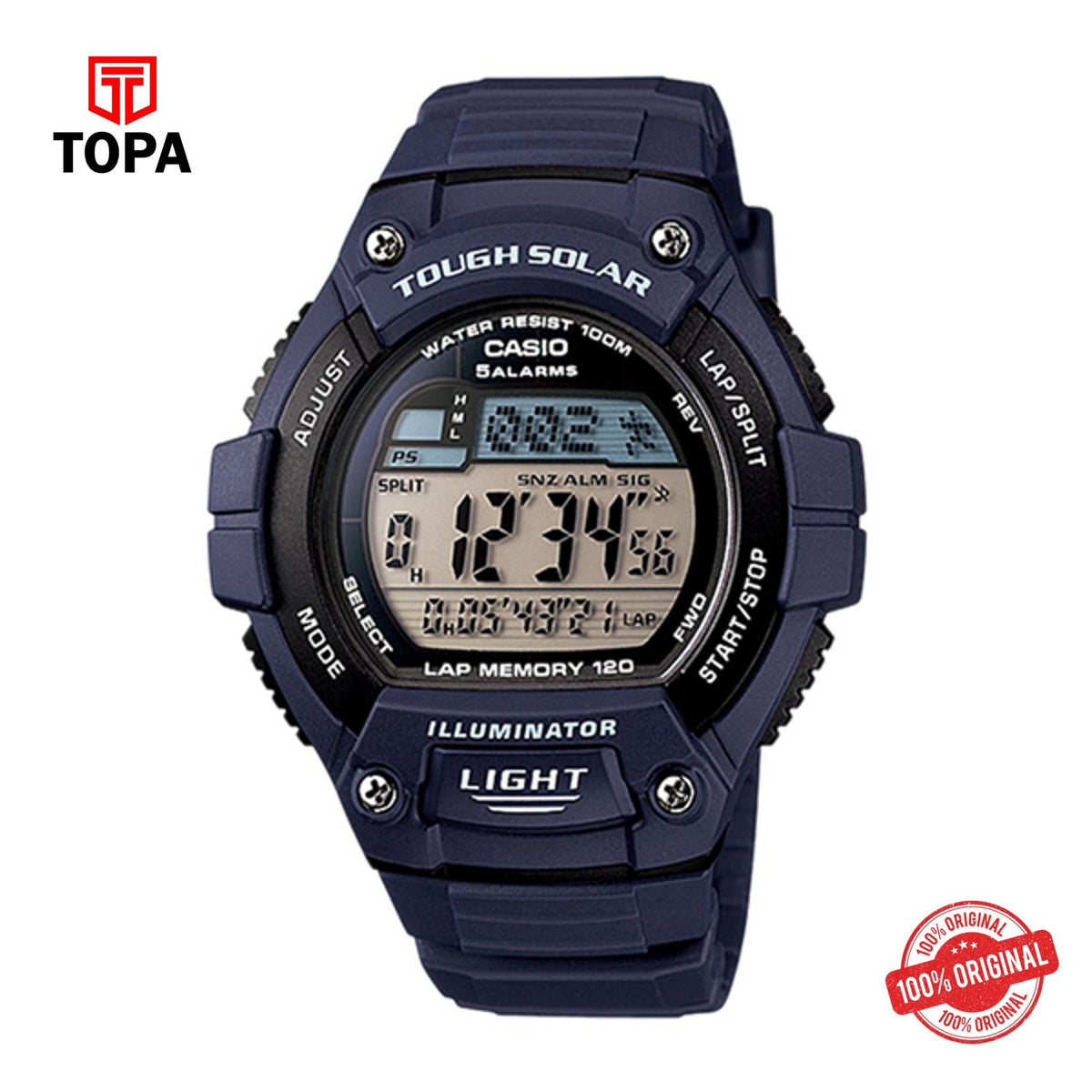 Casio WS-220-1AVDF Solar Digital Men's Watch