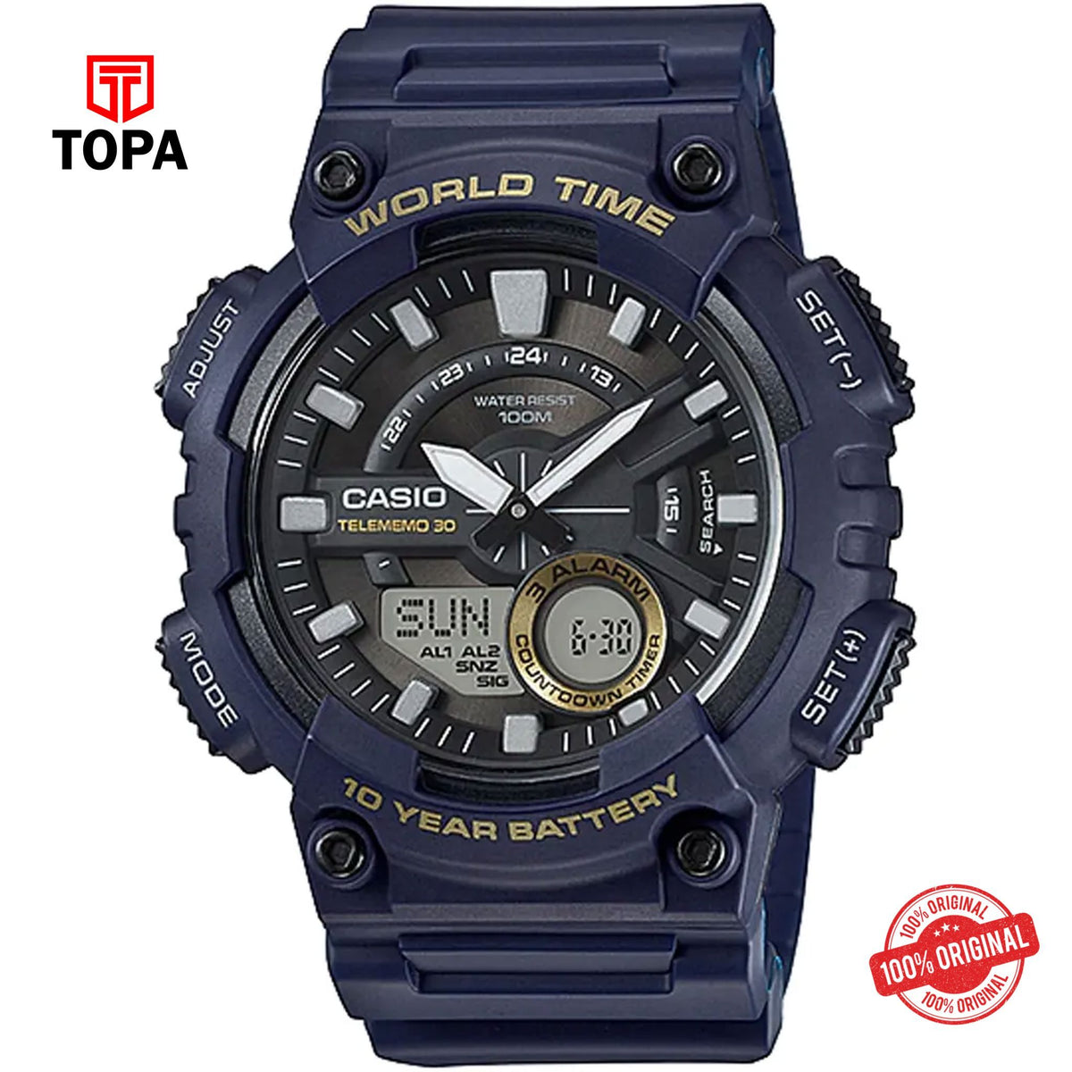 Casio AEQ-110W-2A Quartz Analog-Digital Men's Watch