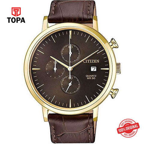 Topa Citizen-AN3612-09X-Leather-Strap-Wrist-Watch-for-Men - Product Image 1