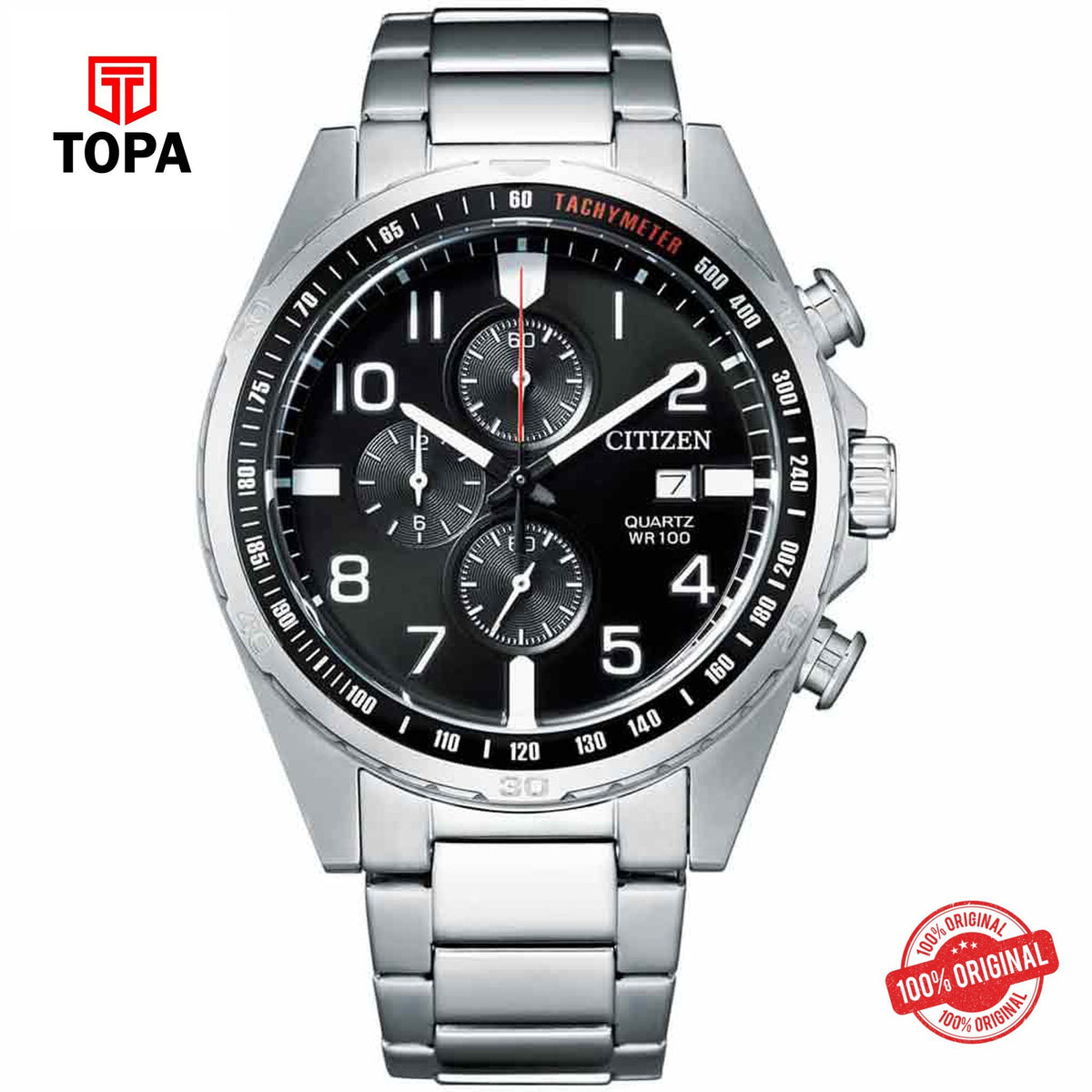 Topa Citizen-AN3650-51E-Chronograph-Metal-Band-Mens-Watch - Product Image 1