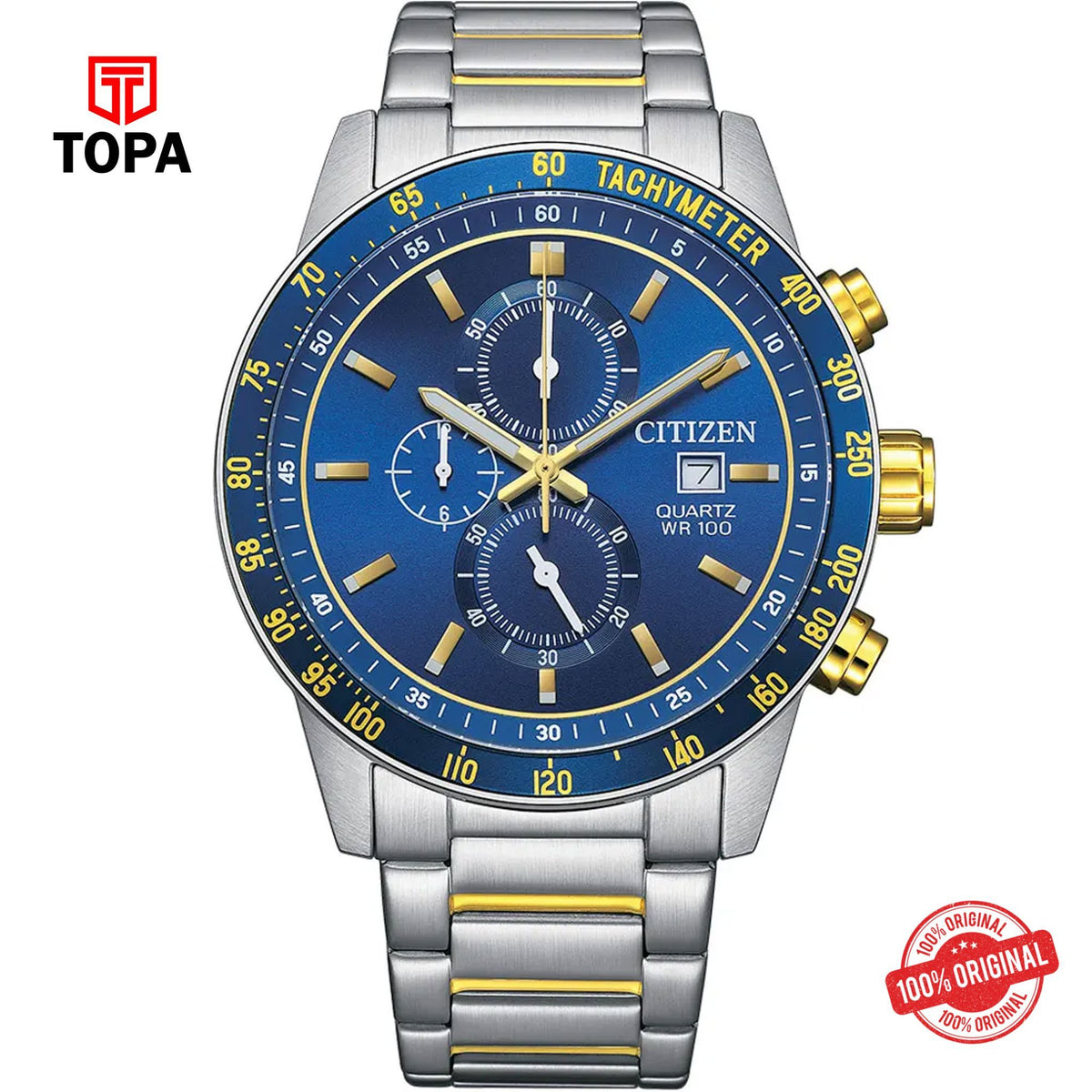 Topa Citizen-AN3684-59L-Metal-Band-Men-Watch - Product Image 1