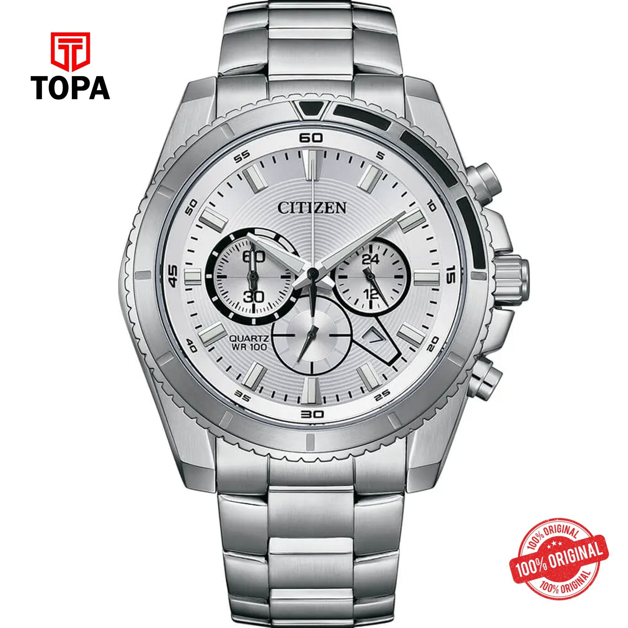 Topa Citizen-AN8200-50A-Metal-Band-Men-Watch - Product Image 1