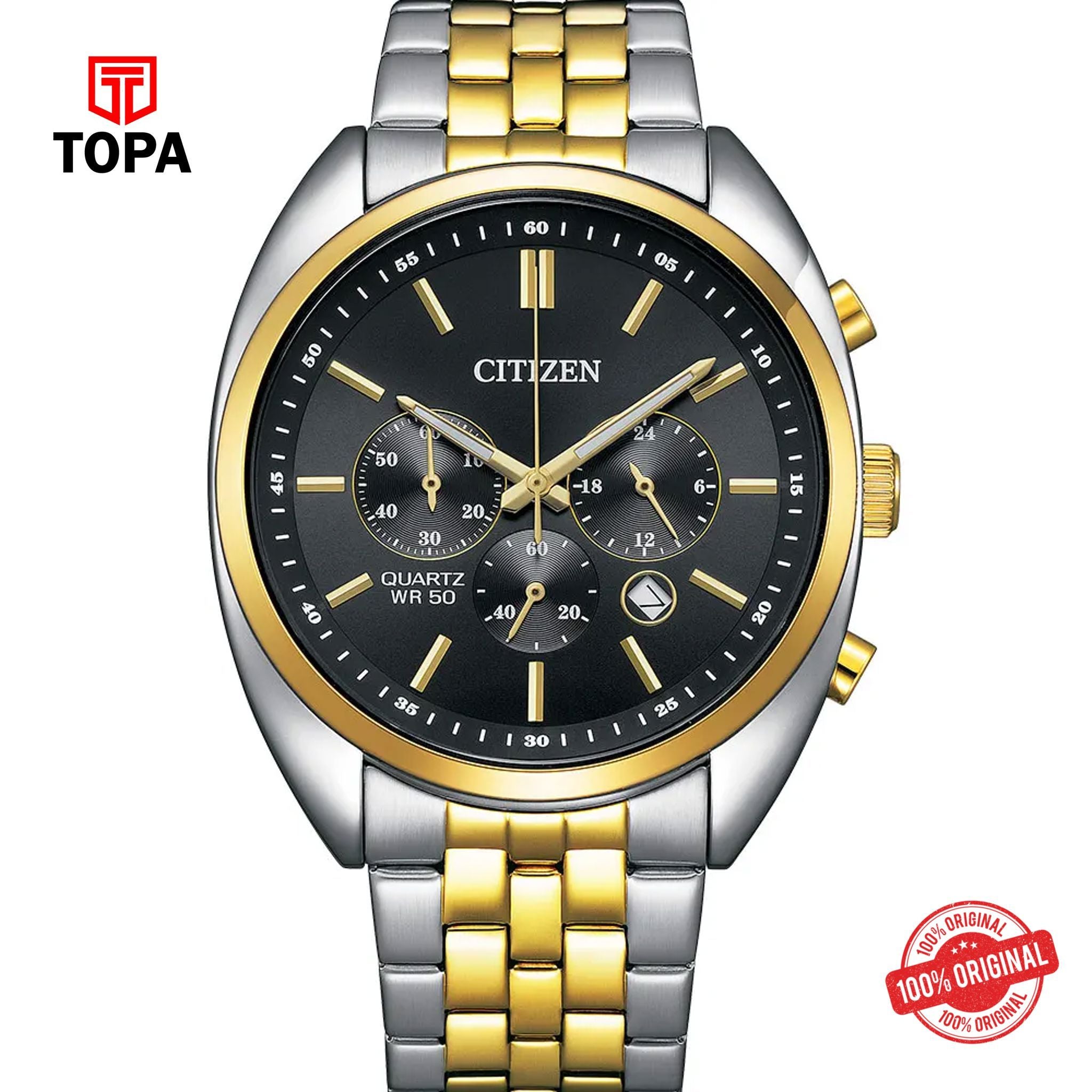 Topa Citizen-AN8214-55E-Metal-Band-Men-Watch - Product Image 1