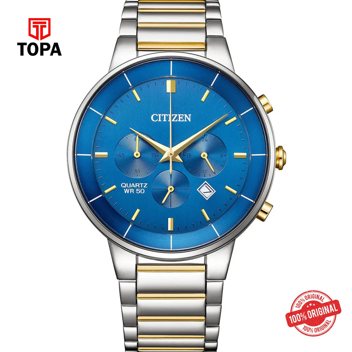 Topa Citizen-AN8224-51L-Metal-Band-Men-Watch - Product Image 1