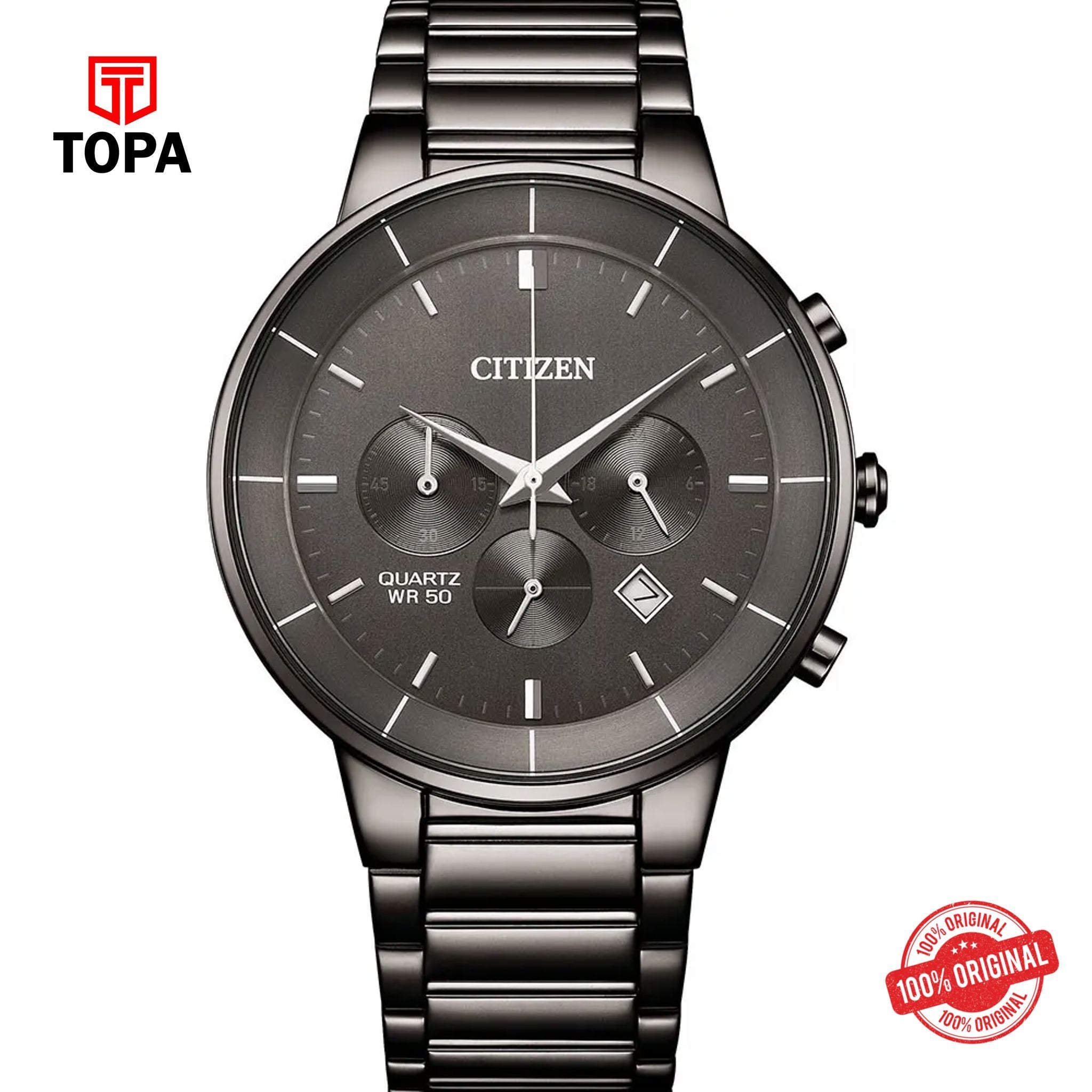 Topa Citizen-AN8227-53H-Metal-Band-Men-Watch - Product Image 1