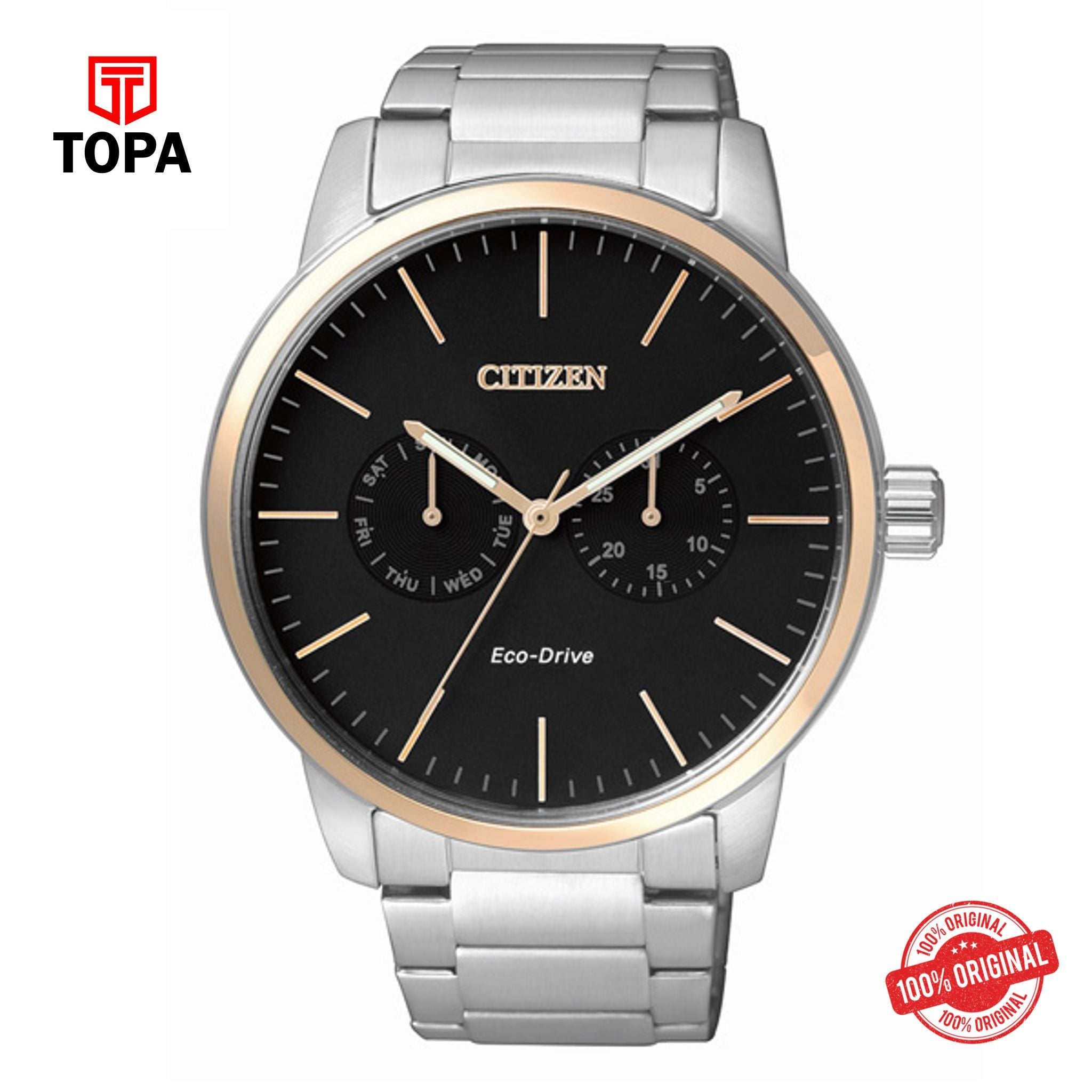 Topa Citizen-AO9044-51E-Eco-Drive-Metal-Band-Mens-Watch - Product Image 1