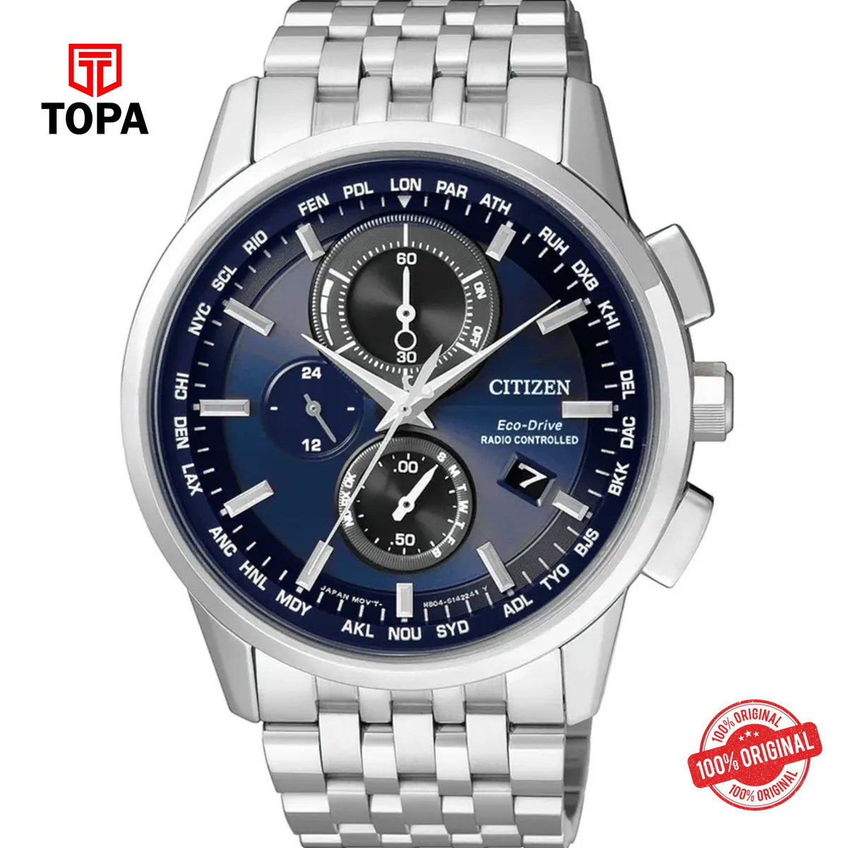 Topa Citizen-AT8110-61L-Eco-Drive-Radio-Controller-Mens-Watch - Product Image 1