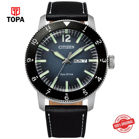 Topa Citizen-AW0077-19L-Leather-Strap-Mens-Watch - Product Image 1