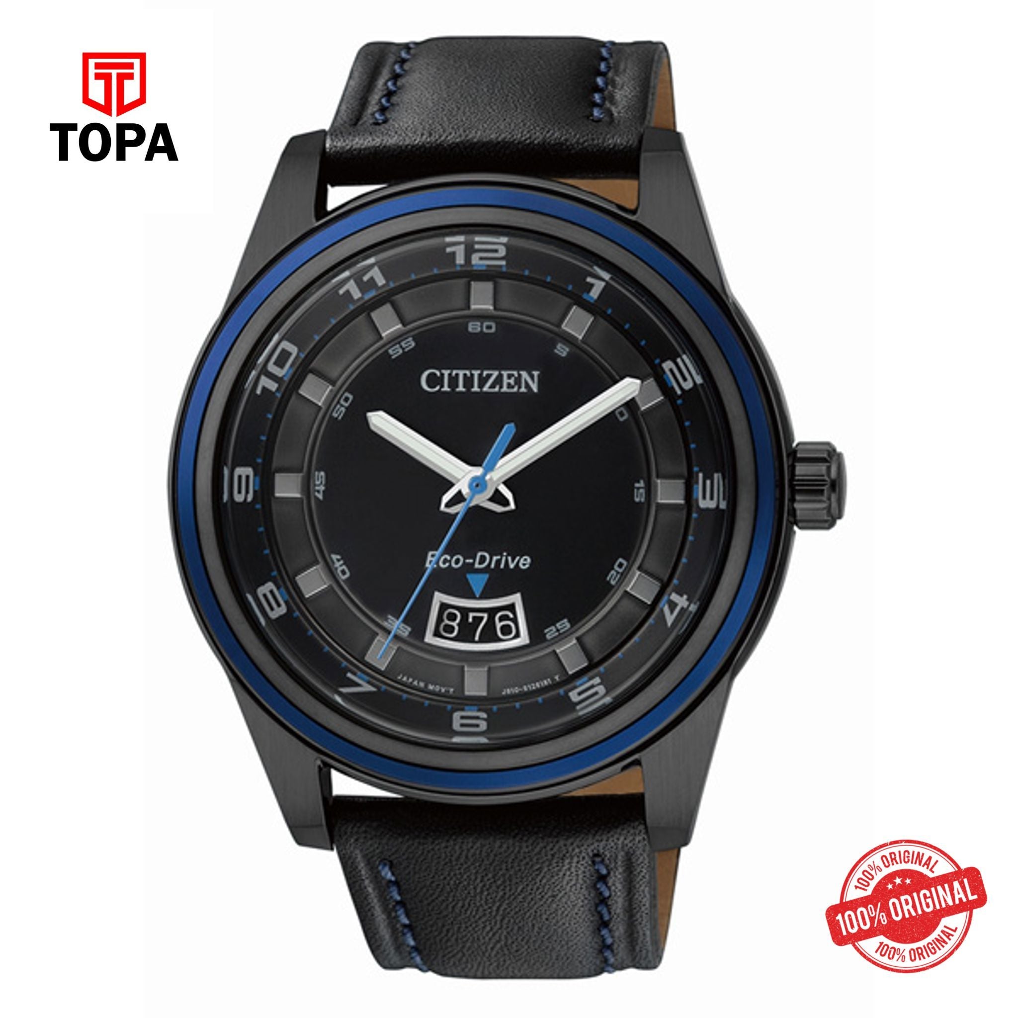 Topa Citizen-AW1275-01E-Eco-Drive-Leather-Strap-Gents-Watch - Product Image 1