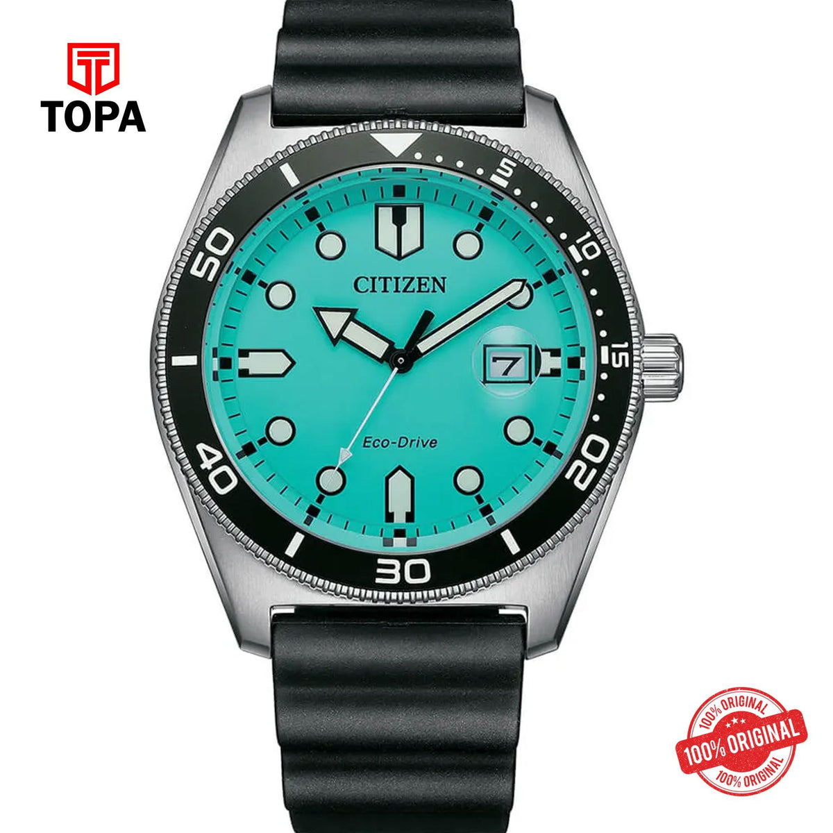 Topa Citizen-AW1760-14X-Rubber-Band-Men-Watch - Product Image 1