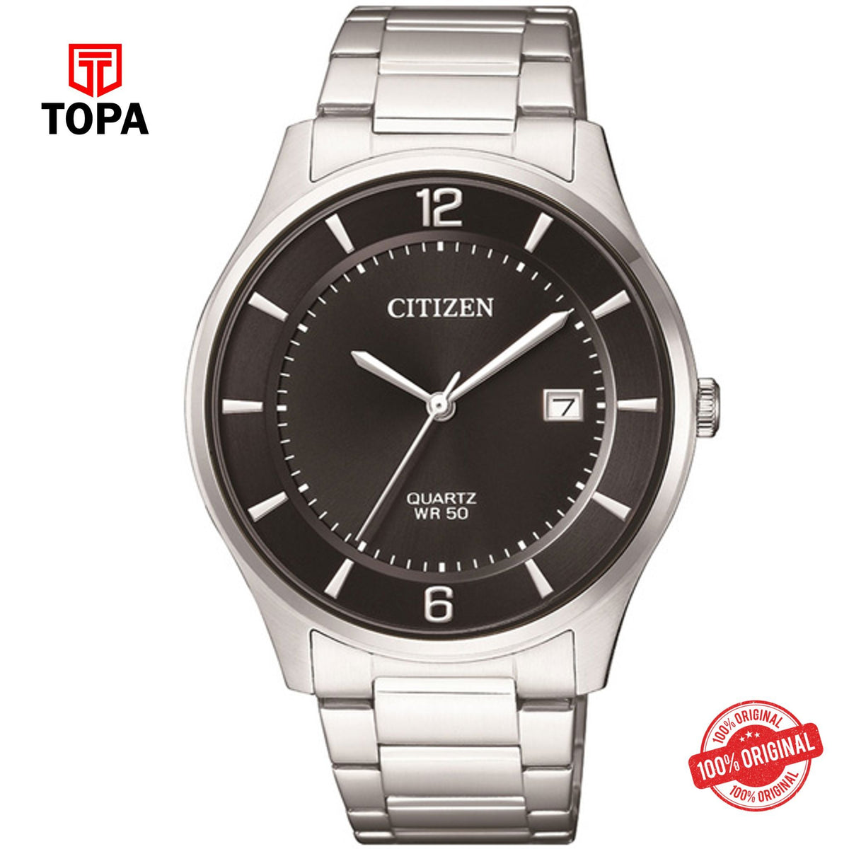 Topa Citizen-Analog-Black-Dial-Mens-Watch-BD0041-89E - Product Image 1