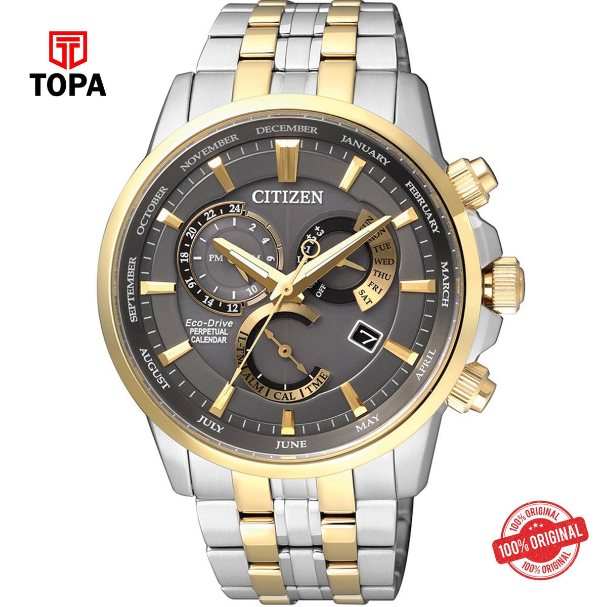 Topa Citizen-Analog-Black-Dial-Mens-Watch-BL8144-89H - Product Image 1