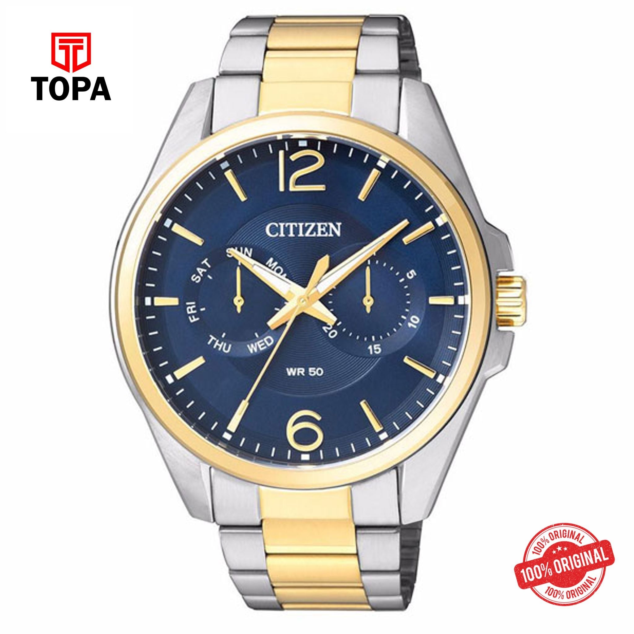 Topa Citizen-Analog-Blue-Dial-Quartz-Mens-Watches-in-Pakistan-AG8 - Product Image 1