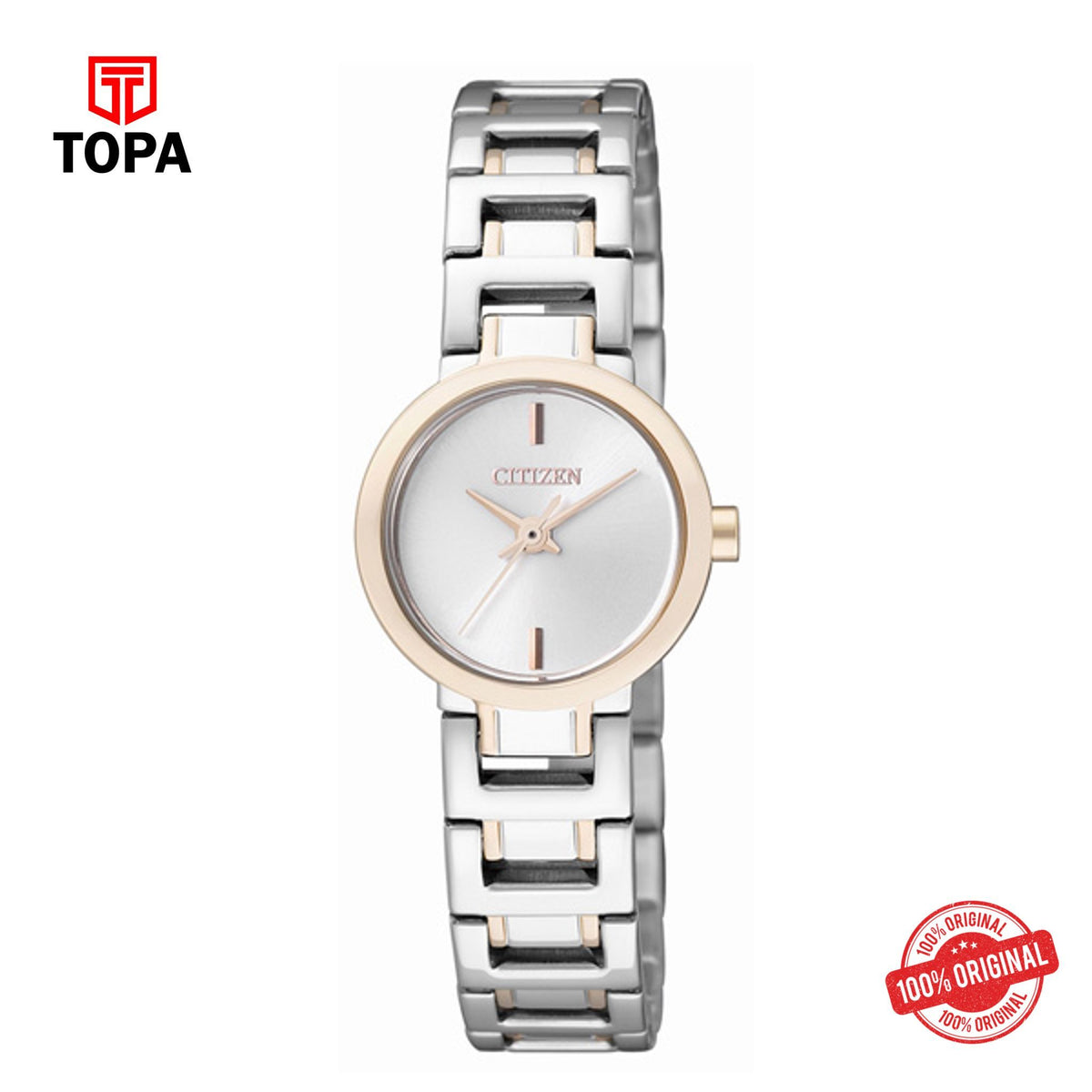 Citizen EX0334-55A white dial eco-drive analog women's watch