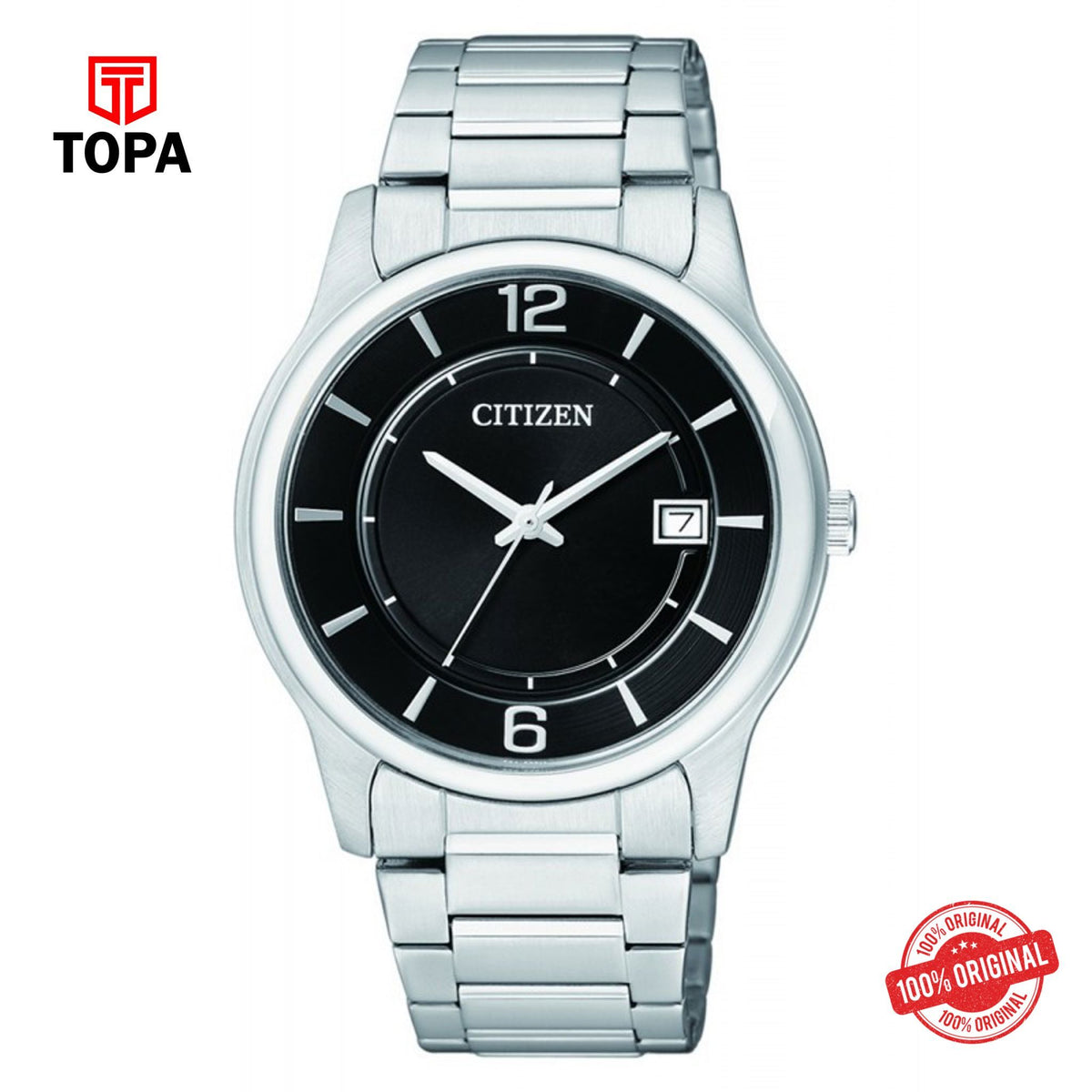 Topa Citizen-BD0026-58E-Stainless-Steel-Black-Dial-Mens-Watch - Product Image 1