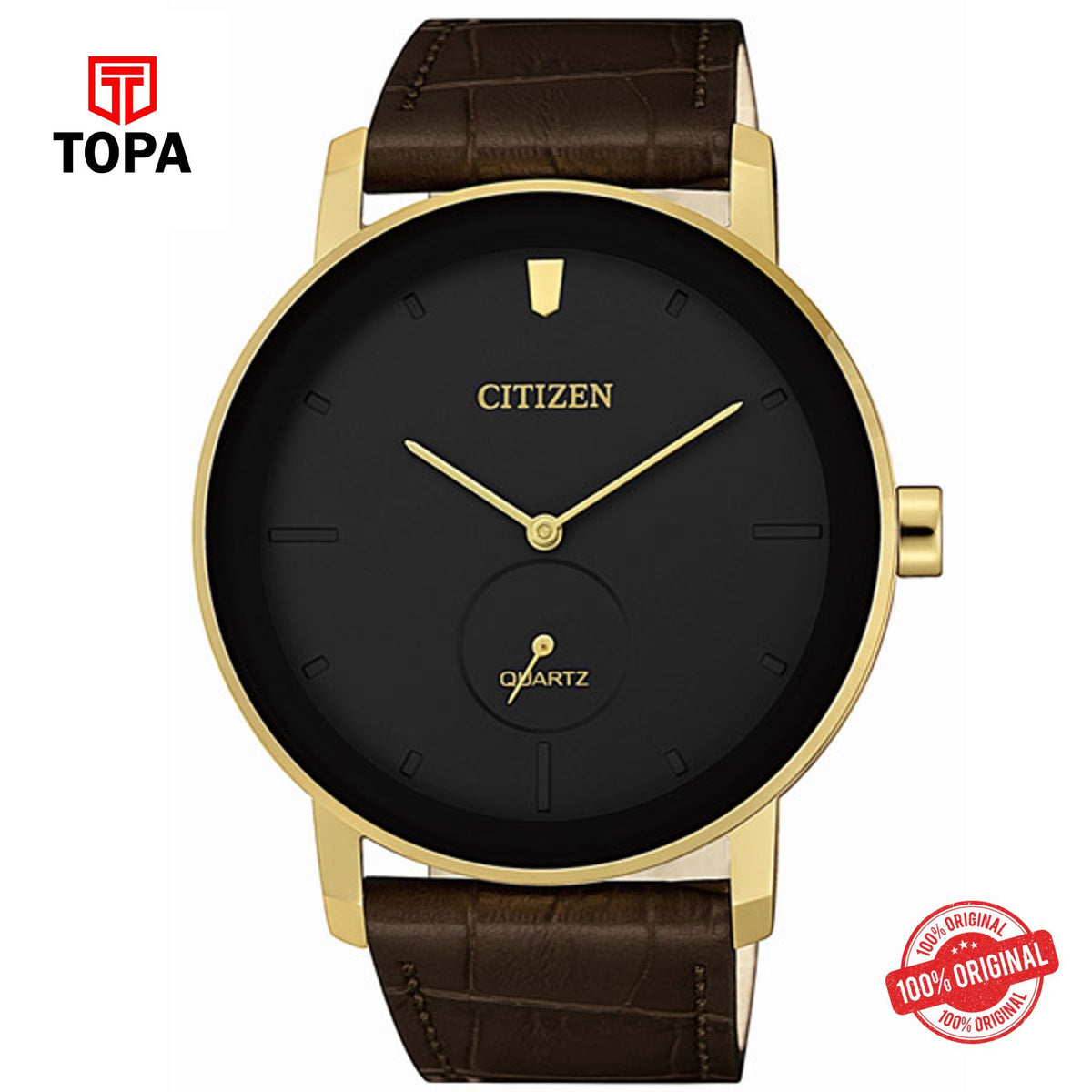 Topa Citizen-BE9182-06E-Leather-Band-Mens-Watch - Product Image 1