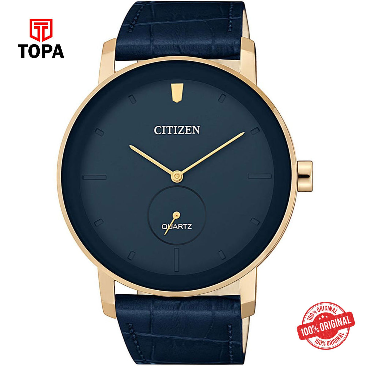 Topa Citizen-BE9183-03L-Leather-Band-Men-Watch - Product Image 1
