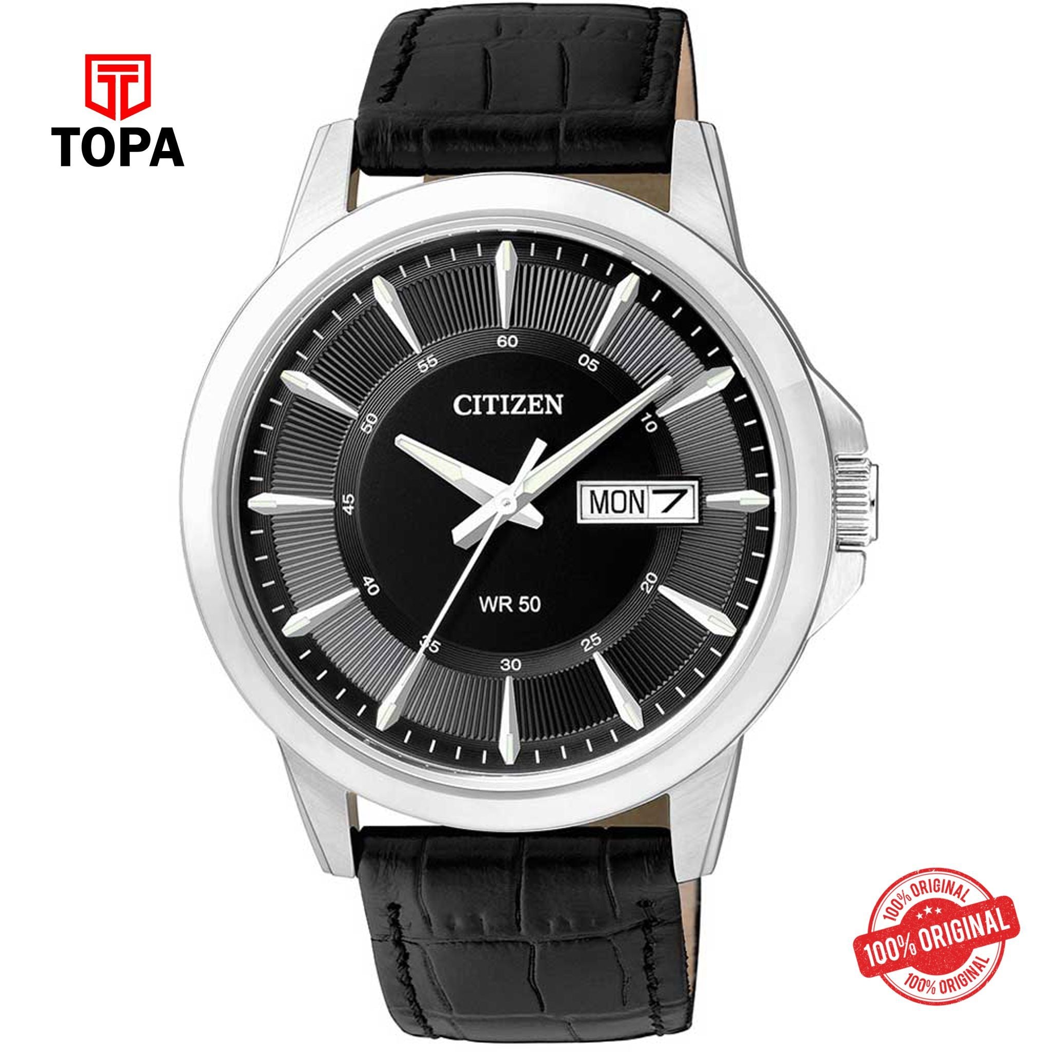 Topa Citizen-BF2011-01E-Leather-Strap-Men-Watch - Product Image 1