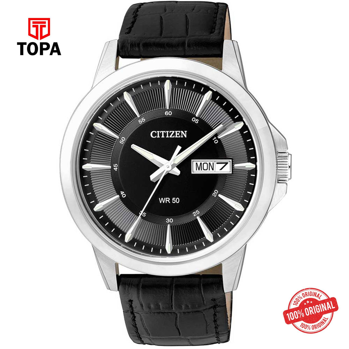 Topa Citizen-BF2011-01E-Leather-Strap-Men-Watch - Product Image 1