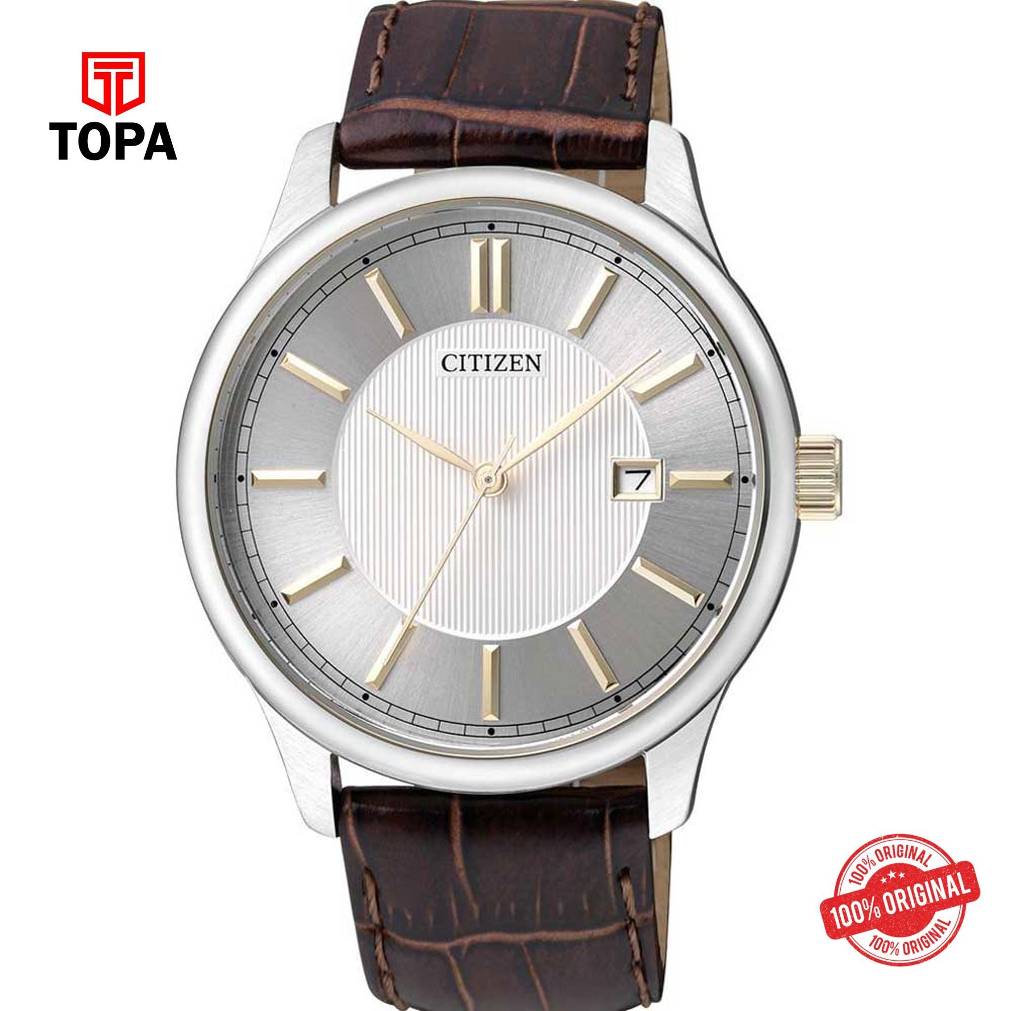 Topa Citizen-BI1054-04A-Men-Leather-Strap-Watch - Product Image 1