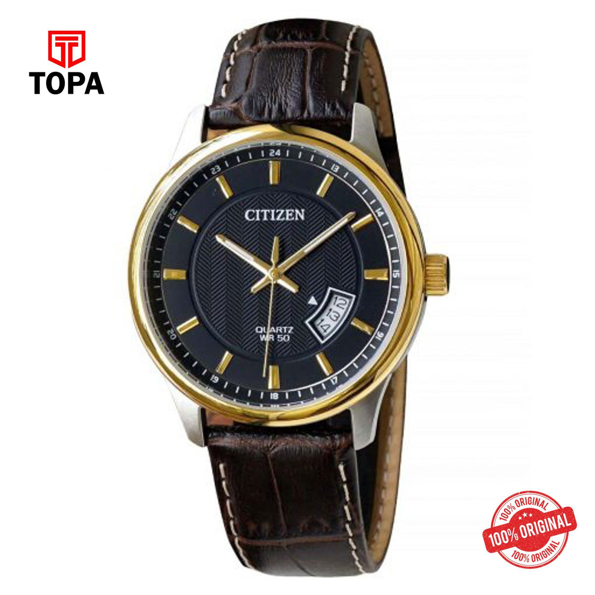 Topa Citizen-BI1054-12E-Men-Leather-Strap-Watch - Product Image 1