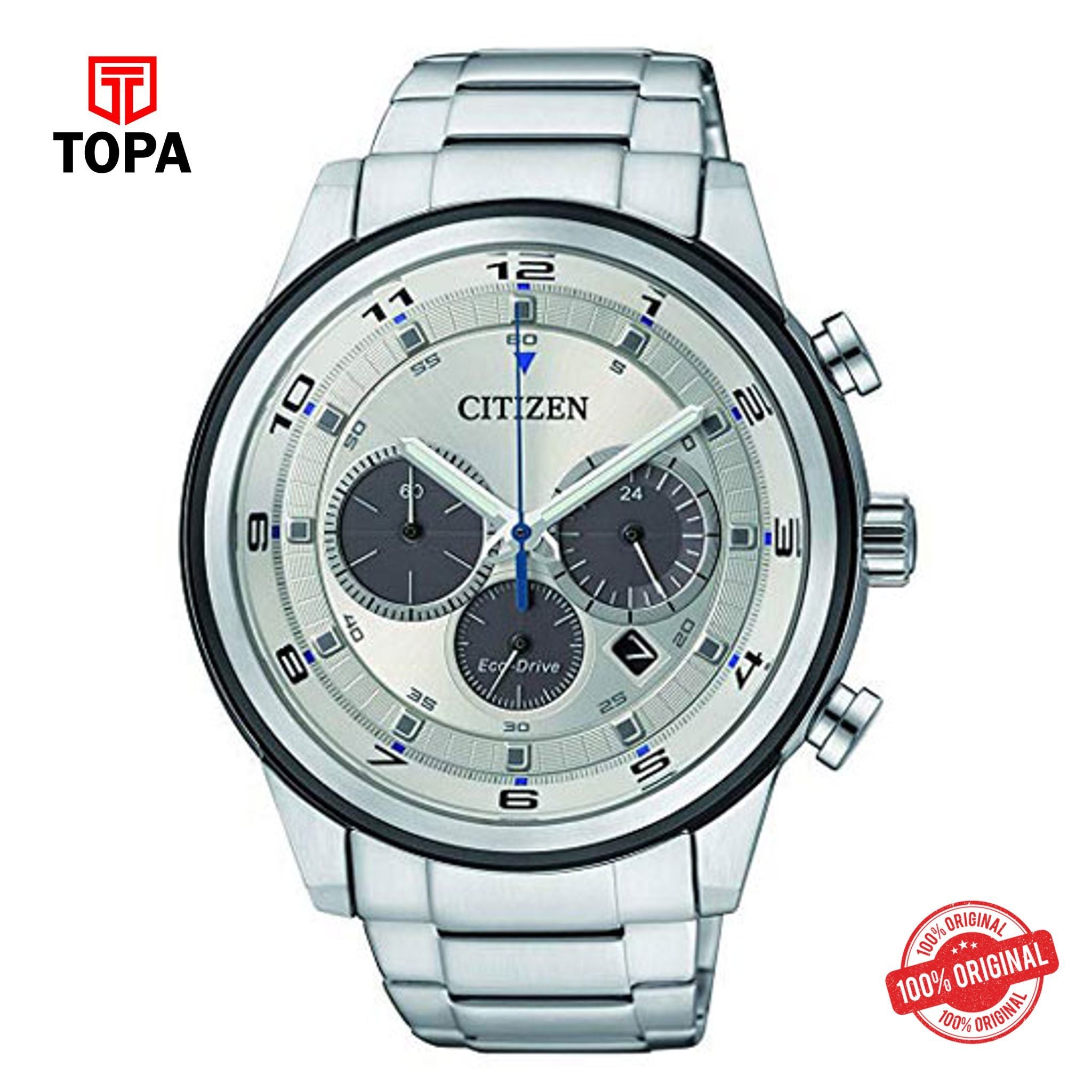 Topa Citizen-CA4034-50A-Eco-Drive-Metal-Band-Mens-Watch - Product Image 1