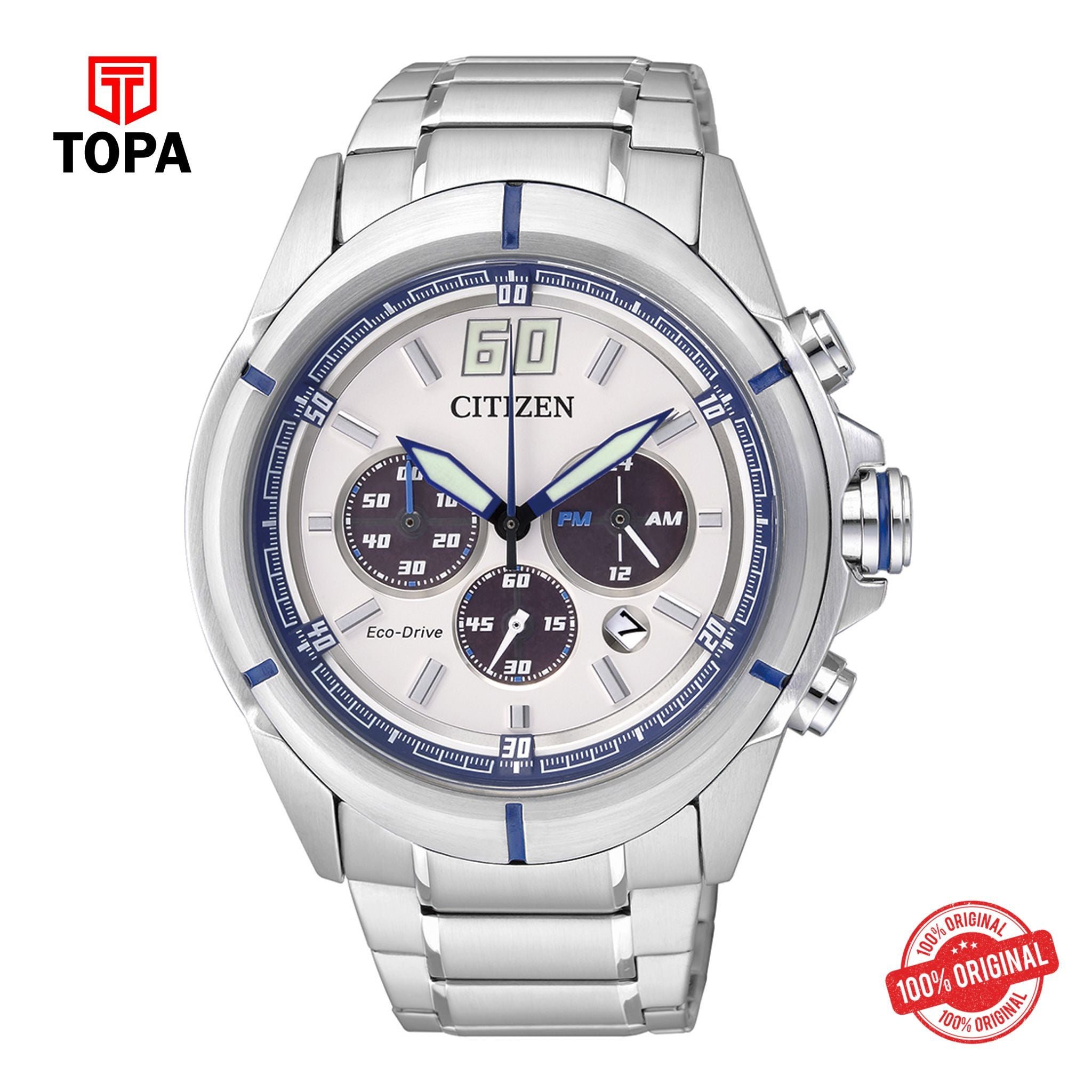 Topa Citizen-CA4100-57A-Eco-Drive-Metal-Band-Mens-Watch - Product Image 1
