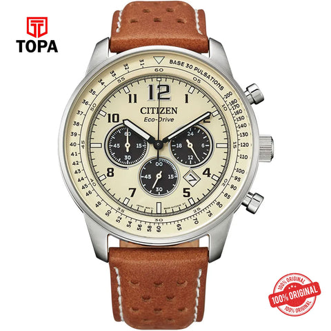 Topa Citizen-CA4500-16X-Leather-Band-Men-Watch - Product Image 1
