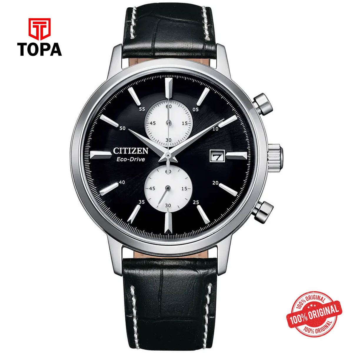 Topa Citizen-CA7061-18E-Leather-Band-Men-Watch - Product Image 1