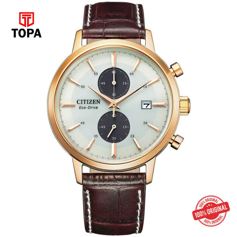 Topa Citizen-CA7063-12A-Leather-Band-Men-Watch - Product Image 1