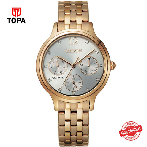 Citizen ED8183-54A silver dial quartz analog women's watch