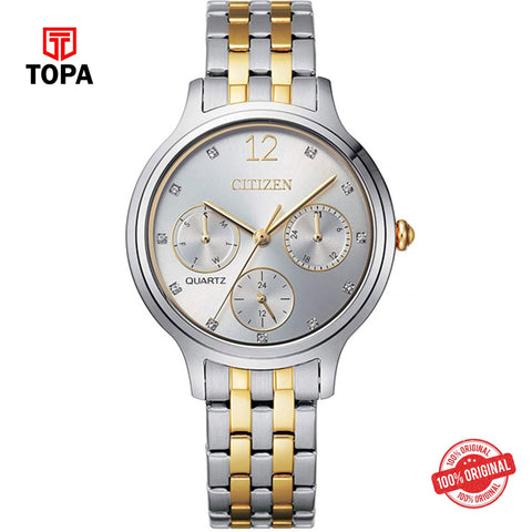 Citizen ED8184-51A silver dial quartz analog women's watch