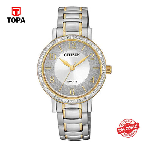 Citizen EL3044-54A silver dial quartz analog women's watch