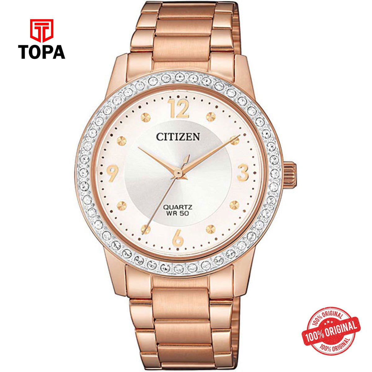 Citizen EL3093-83A white dial quartz analog women's watch