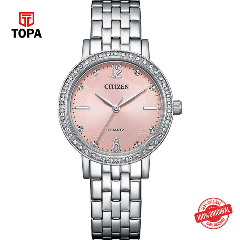 Citizen EL3100-55W rose quartz analog women's watch