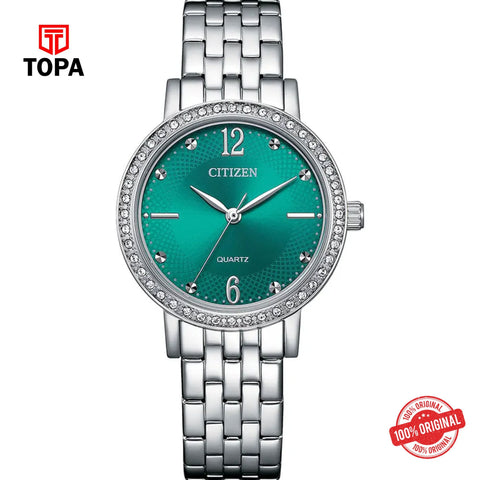 Citizen EL3100-55Z green quartz analog women's watch