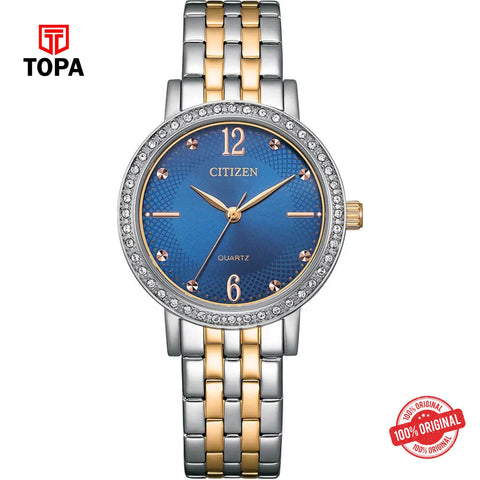 Citizen EL3106-59L blue quartz analog women's watch