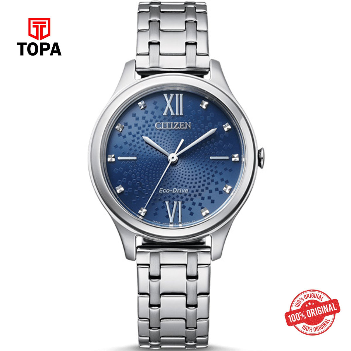 Citizen EM0500-73L blue dial eco-drive analog women's watch