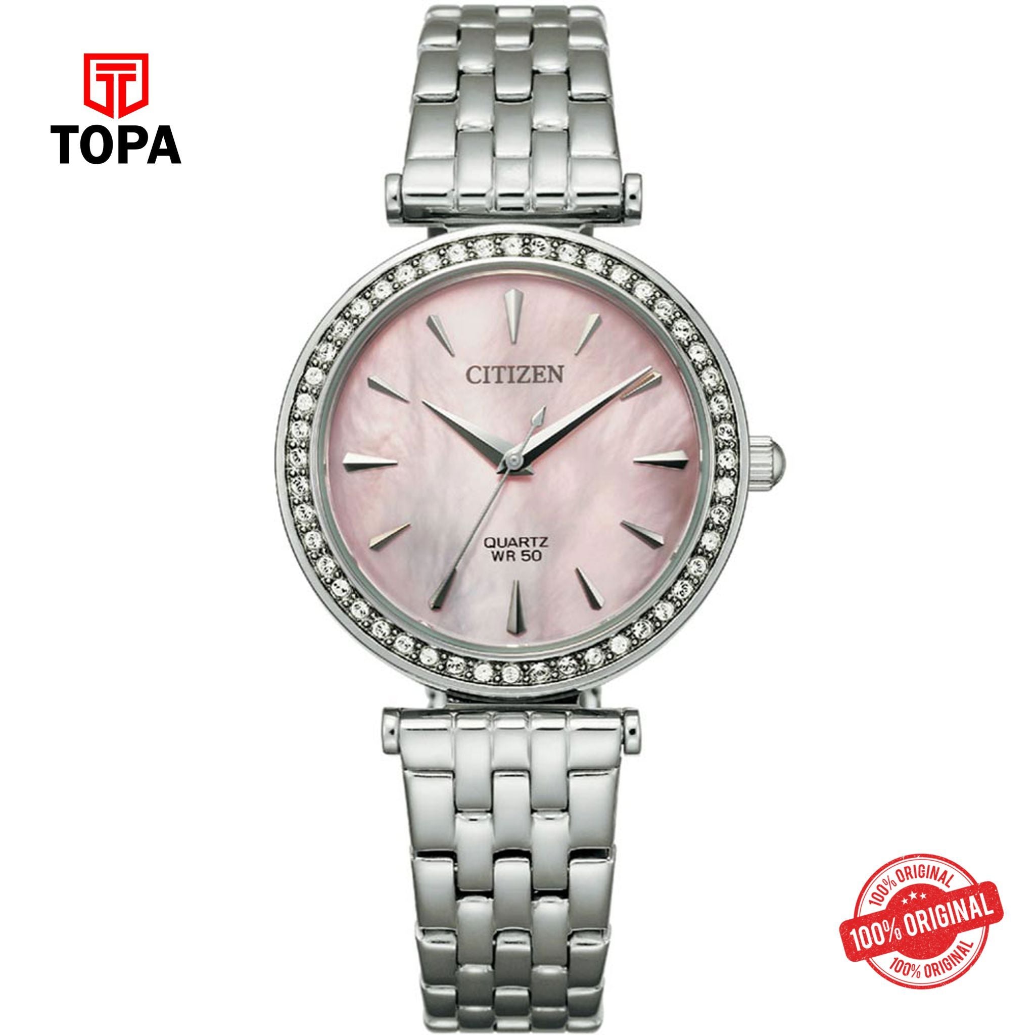 Citizen ER0210-55Y mother of pearl dial quartz analog women's watch