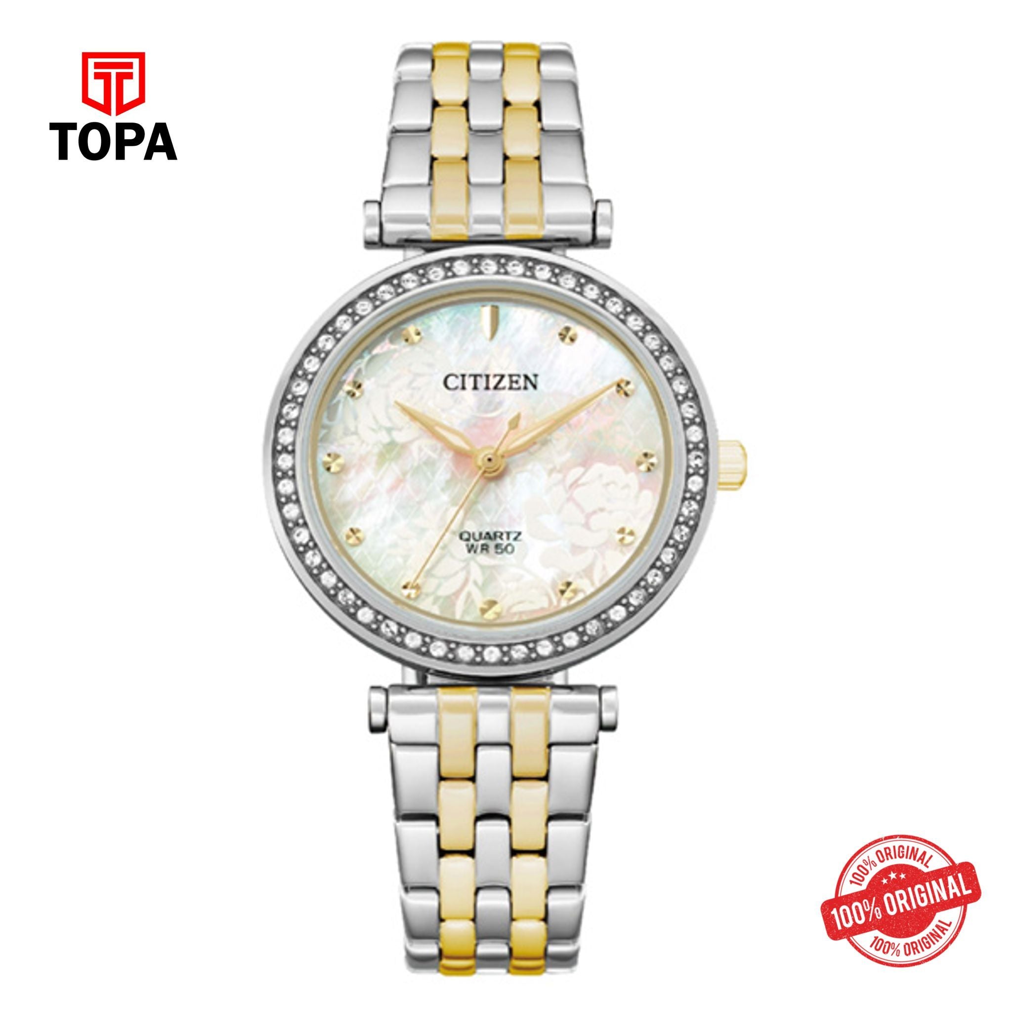 Citizen ER0214-54D mother of pearl dial quartz analog women's watch