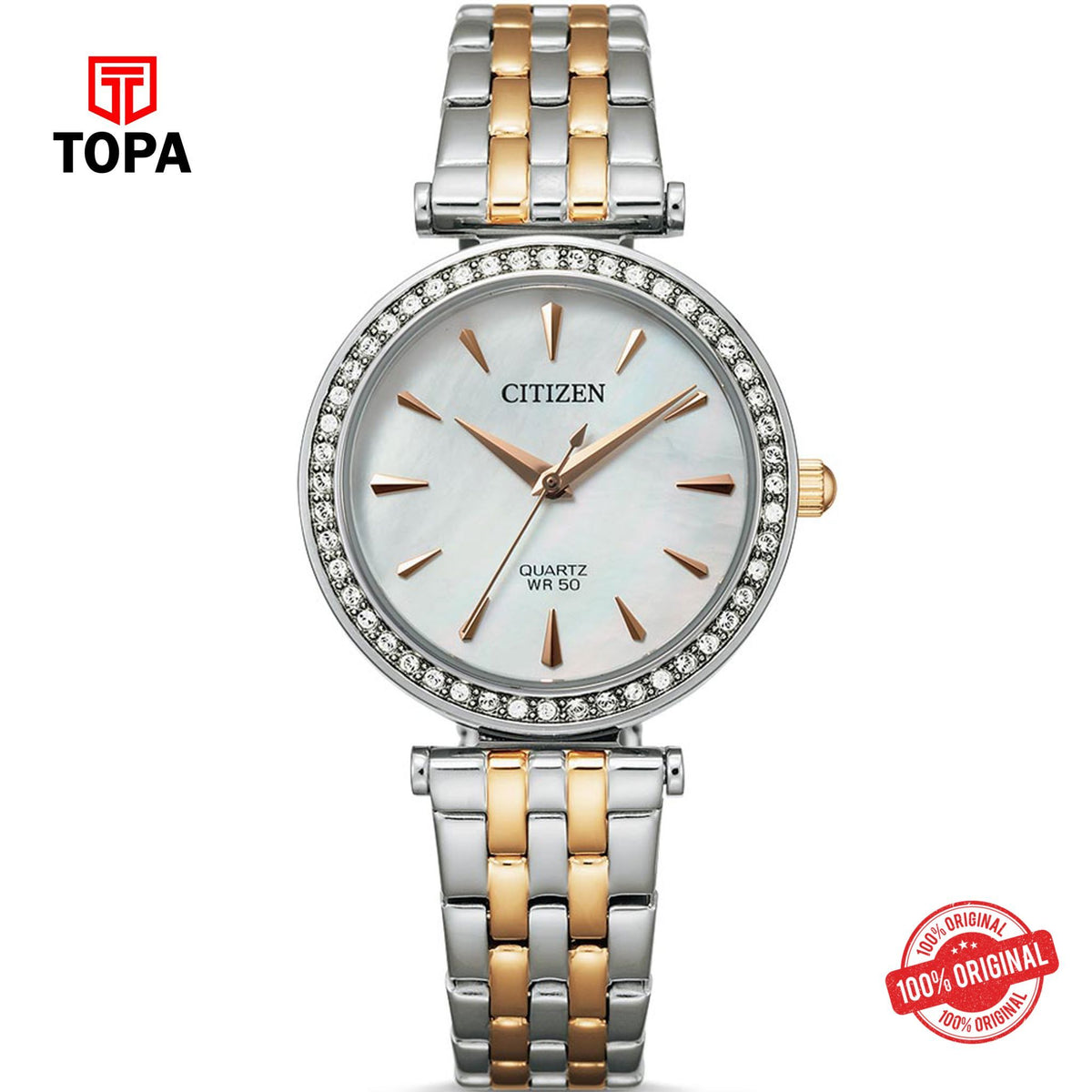 Citizen ER0216-59D mother of pearl dial quartz analog women's watch