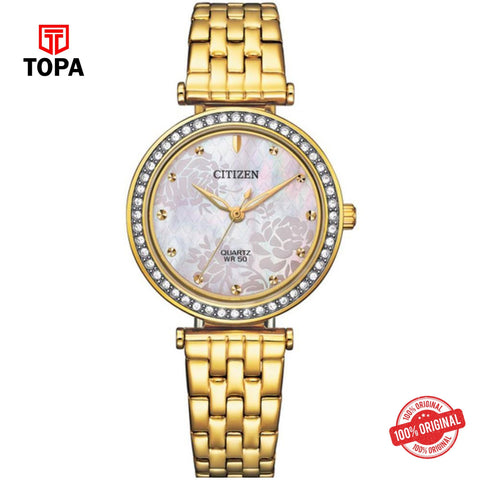 Citizen ER0219-51D white dial quartz analog women's watch