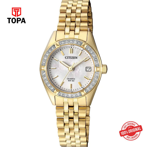 Citizen EU6062-50D mother of pearl quartz analog women's watch