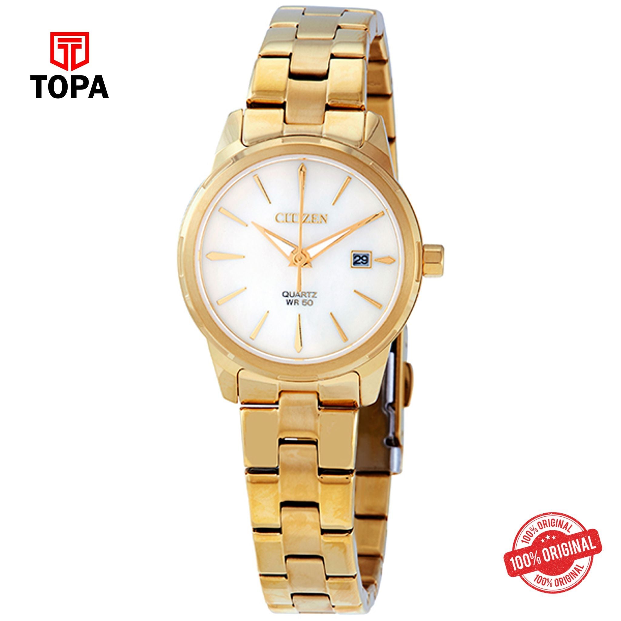 Citizen EU6072-56D mother of pearl dial quartz analog women's watch